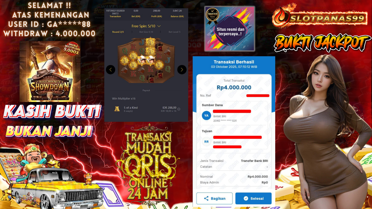 SLOTPANAS99 JACKPOT SLOT WILD BOUNTY SHOWDOWN